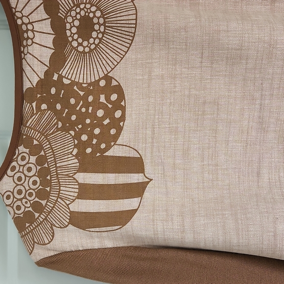 Aoyidao, Women's L Medium Brown Jerse Sleeves, Linen Fabric w Design Front/Back - Picture 6 of 8